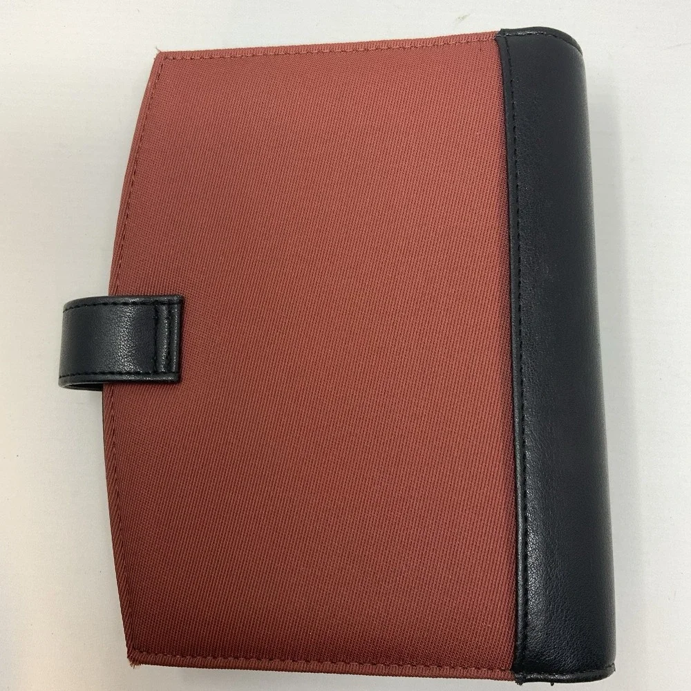 Franklin Covey 365 6-Ring Monthly Weekly‎ Organizer Planner Rust Black Canvass
